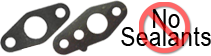 Do NOT use sealants on oil gaskets.