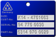 BorgWarner 3K Turbo Identification Tag